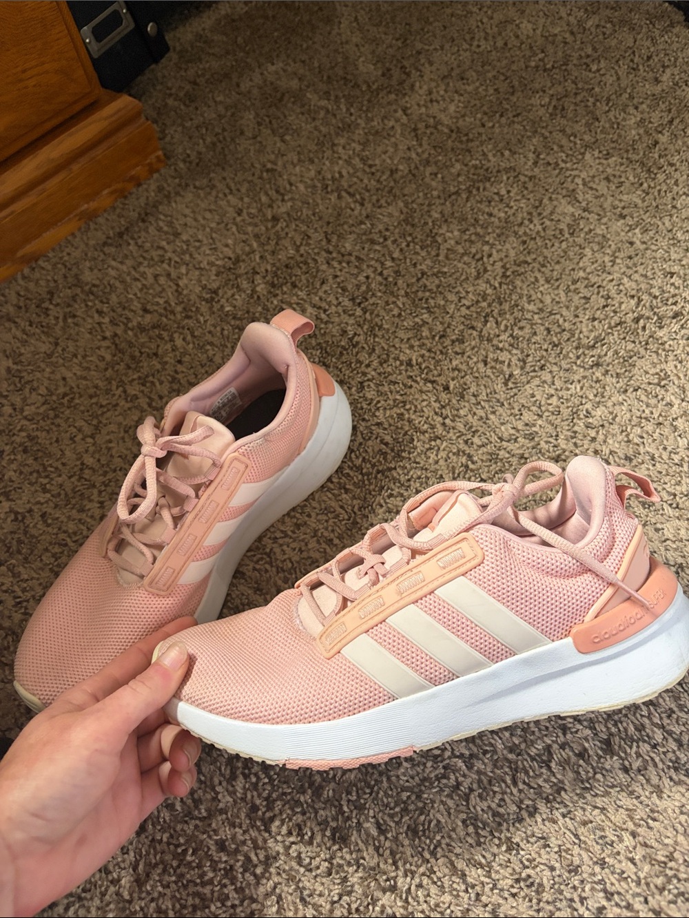 adidas Pink and White Women’s Athletic Sneakers